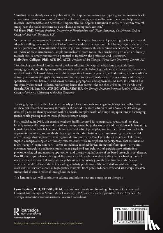 Kapitan, Lynn (Mount Mary College - Introduction to Art Therapy Research
