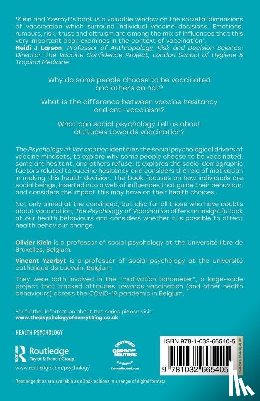 Klein, Olivier, Yzerbyt, Vincent - The Psychology of Vaccination