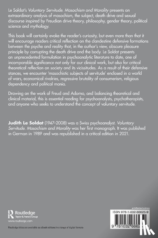 Le Soldat, Judith - Voluntary Servitude. Masochism and Morality