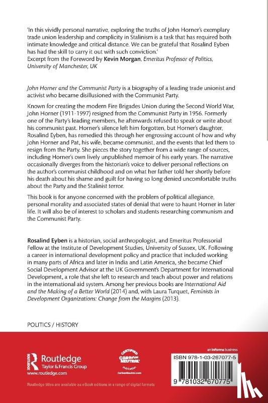 Eyben, Rosalind (University of Sussex - John Horner and the Communist Party
