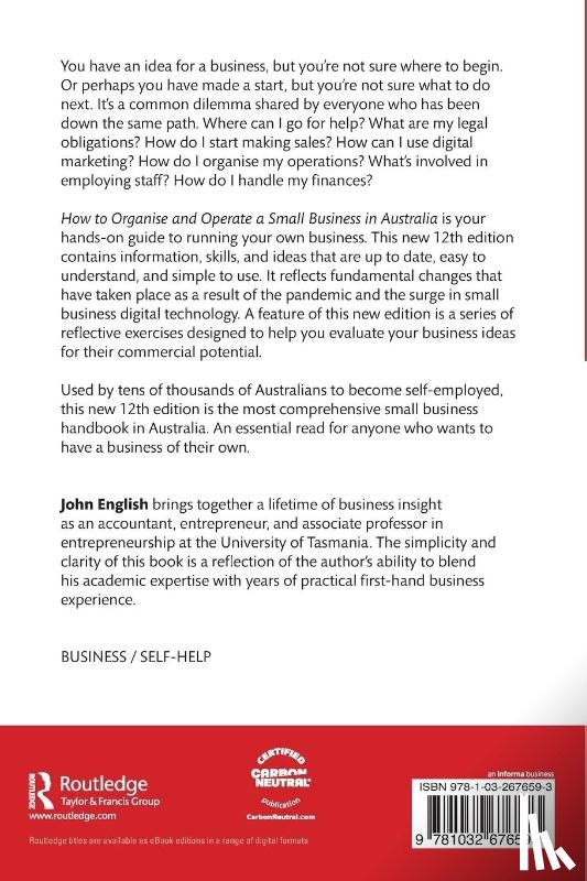 English, John - How to Organise and Operate a Small Business in Australia
