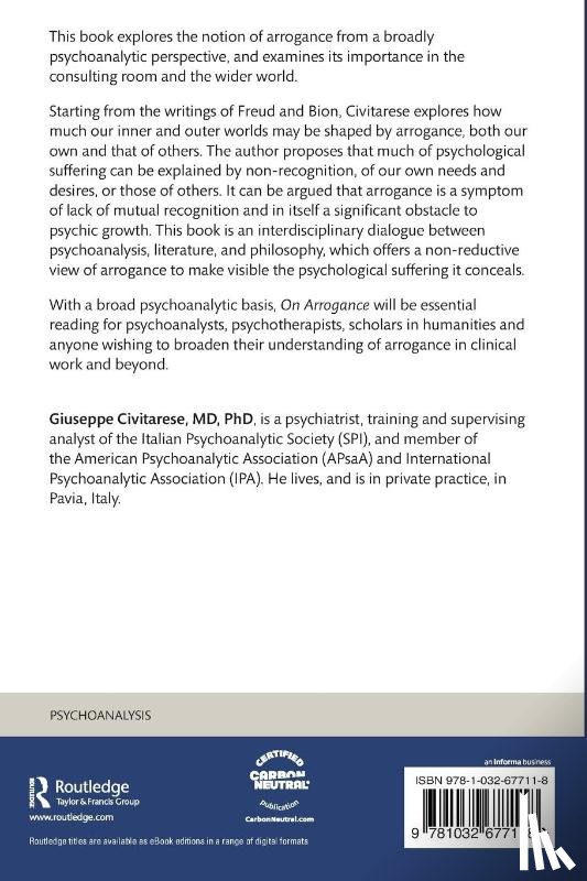 Civitarese, Giuseppe - On Arrogance
