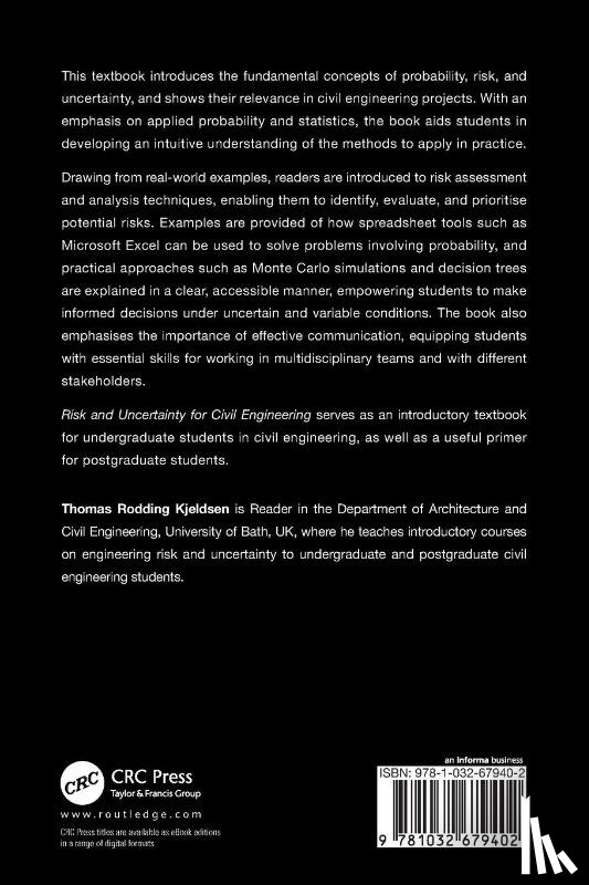 Kjeldsen, Thomas Rodding - Risk and Uncertainty for Civil Engineering