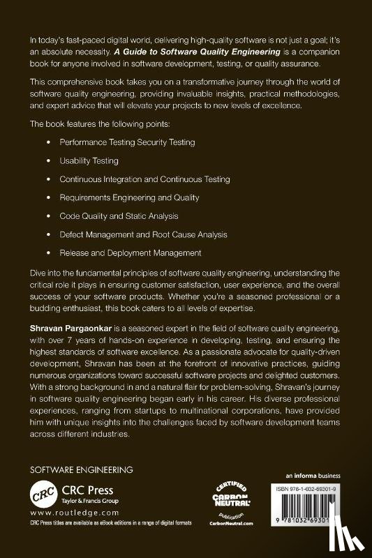 Pargaonkar, Shravan - A Guide to Software Quality Engineering