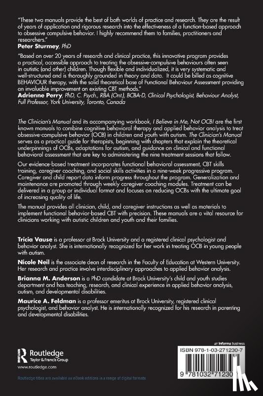 Vause, Tricia, Neil, Nicole, Anderson, Brianna M., Feldman, Maurice A. - Addressing Obsessive-Compulsive Behavior in Autism with Functional Behavior-based CBT