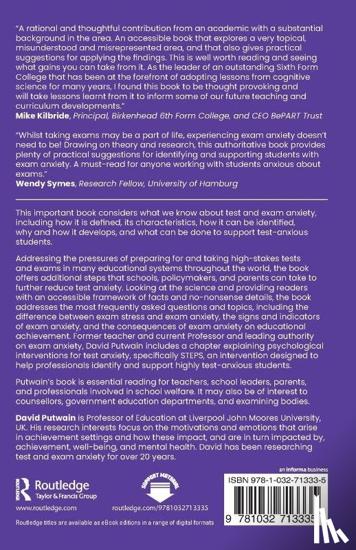 Putwain, David - Understanding and Helping to Overcome Exam Anxiety