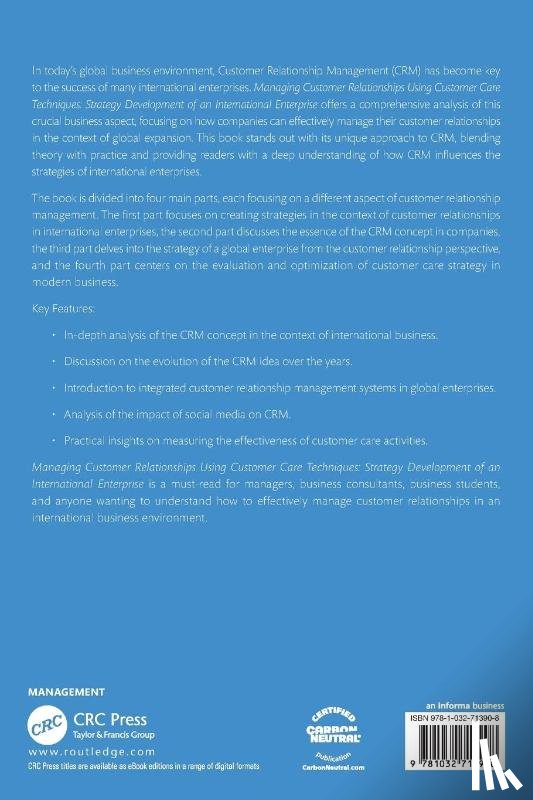 Brzozowska, Anna (Czestochowa University Of Technology, Brzezinski, Stanislaw (Akademia Ekonomiczno-Humanistyczna, Pabian, Arnold (Czestochowa University of Technology), Pabian, Barbara (University of Economic in Katowice - Managing Customer Relationships Using Customer Care Techniques