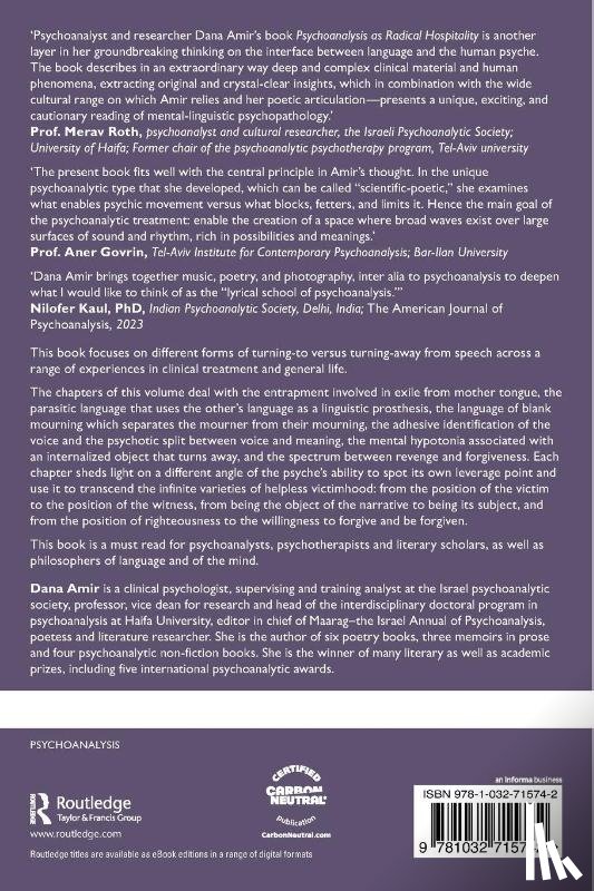 Amir, Dana (Faculty Member - Psychoanalysis as Radical Hospitality