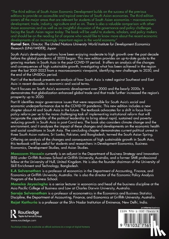 Hossain, Moazzem, Selvanathan, Eliyathamby A. (Griffith University, Jaysinghe, Maneka (Charles Darwin University, Selvanathan, Saroja (Griffith University - South Asian Economic Development in the Era of Global Turbulence