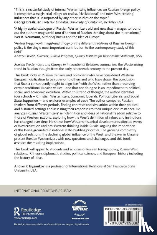 Tsygankov, Andrei P. (San Francisco State University - Russian Westernizers and Change in International Relations