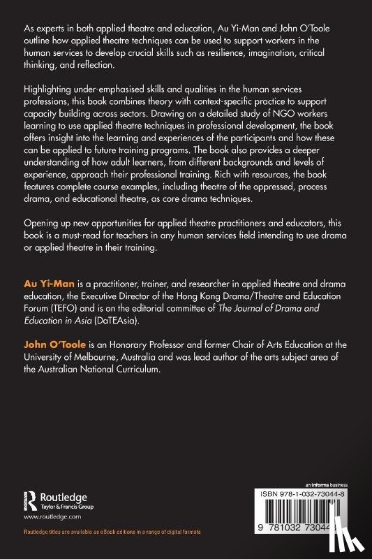 Yi-Man, Au (Hong Kong Drama/Theatre and Education Forum), O'Toole, John (University of Melbourne - Social Capacity Building through Applied Theatre