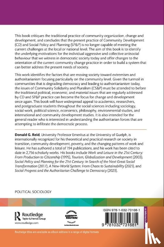 Reid, Donald G. (University of Guelph - Rebuilding Community Solidarity and Pluralism