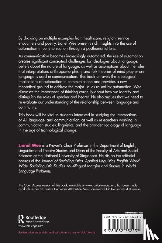 Wee, Lionel (National University of Singapore - Automation in Communication