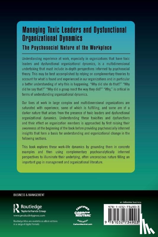 Allcorn, Seth - Managing Toxic Leaders and Dysfunctional Organizational Dynamics
