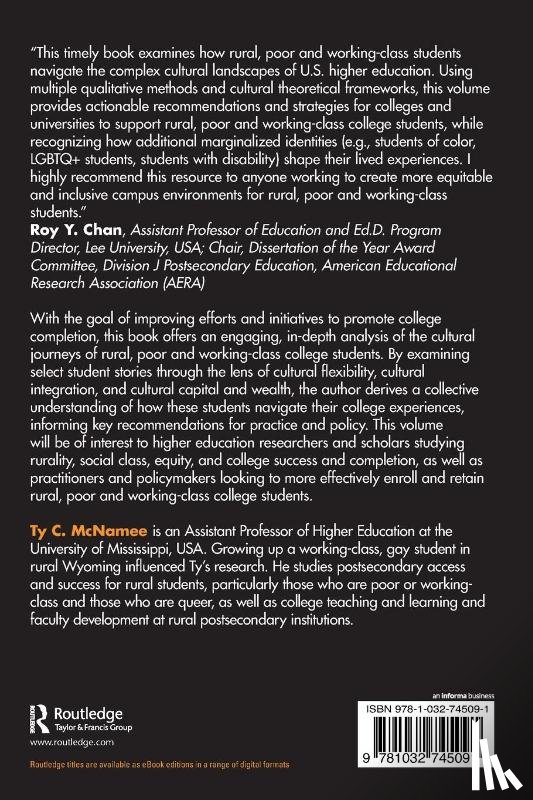 McNamee, Ty C. - The Cultural Journeys of Rural, Poor and Working-Class College Students