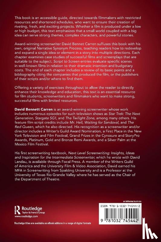 Carren, David Bennett (University of Texas Rio Grande Valley - Capturing Big Ideas for Less in Feature Film