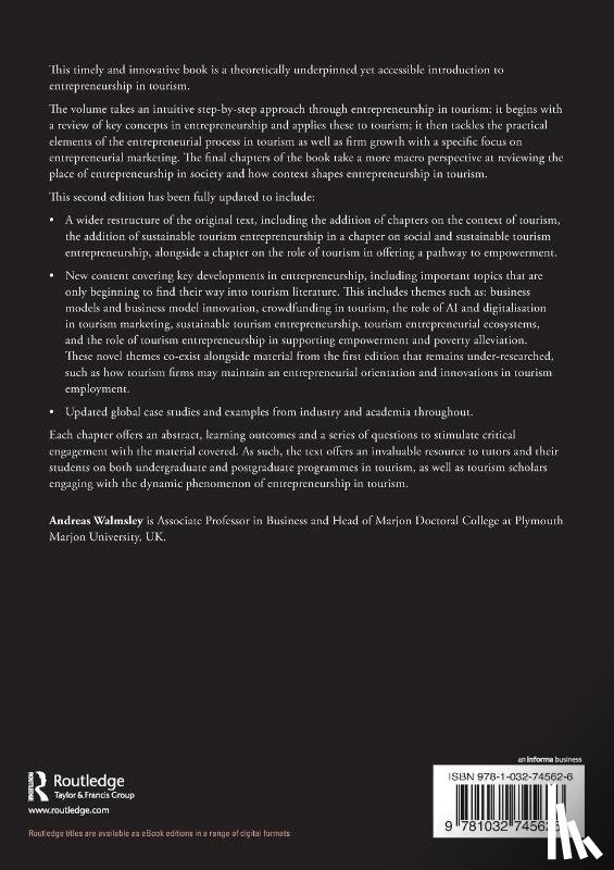 Walmsley, Andreas - Entrepreneurship in Tourism