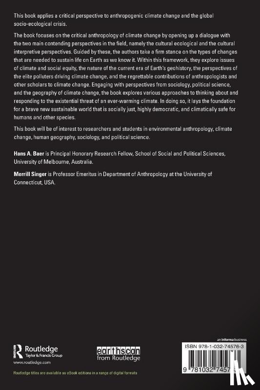 Baer, Hans A., Singer, Merrill - Building the Critical Anthropology of Climate Change