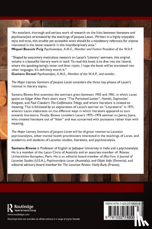 Biswas, Santanu - The Major Literary Seminars of Jacques Lacan