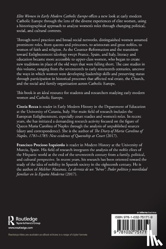  - Elite Women in Early Modern Catholic Europe