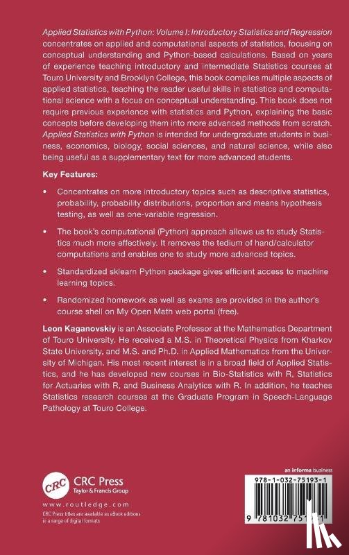 Kaganovskiy, Leon (Touro University - Applied Statistics with Python