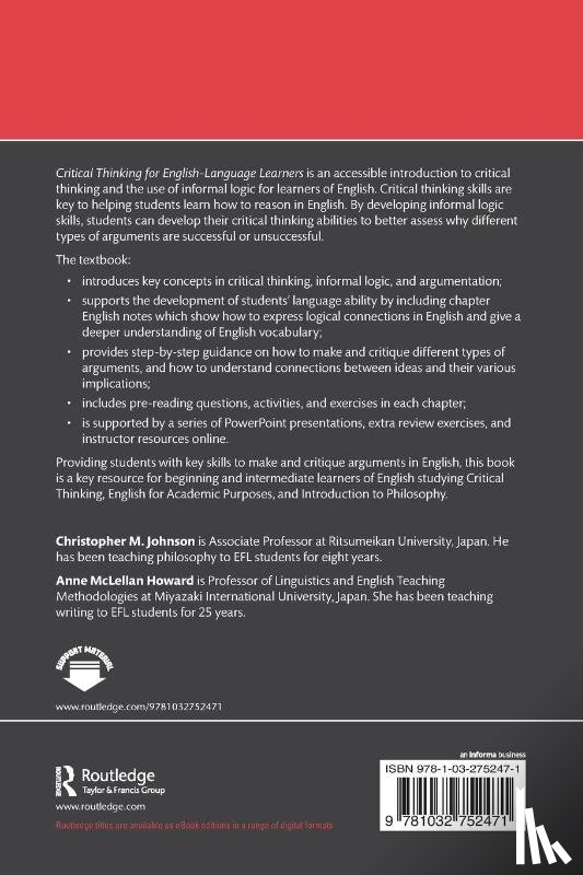 Johnson, Christopher M., Howard, Anne McLellan - Critical Thinking for English-Language Learners