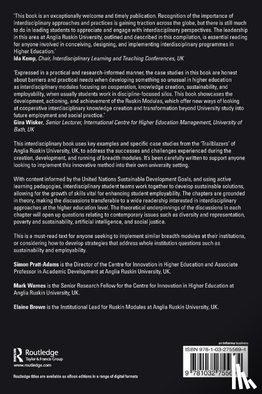  - Introducing Interdisciplinary Modules in Higher Education