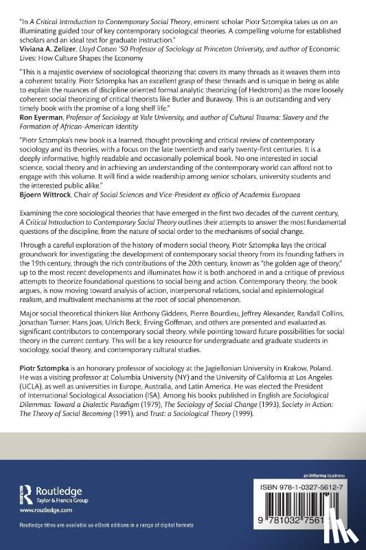 Sztompka, Piotr - A Critical Introduction to Contemporary Social Theory