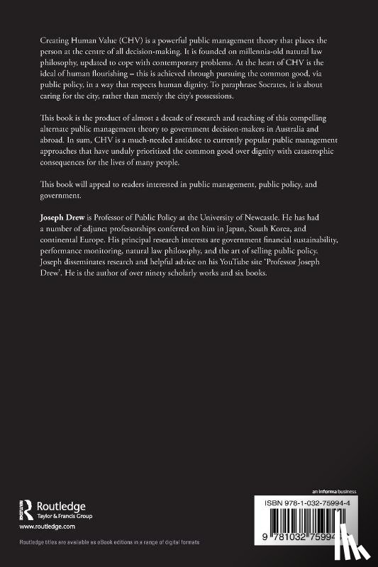 Drew, Joseph - Creating Human Value as Public Management Theory