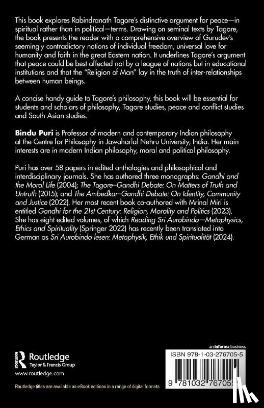 Puri, Bindu (Bindu Puri is Professor of Philosophy at the University of Delhi - Rabindranath Tagore