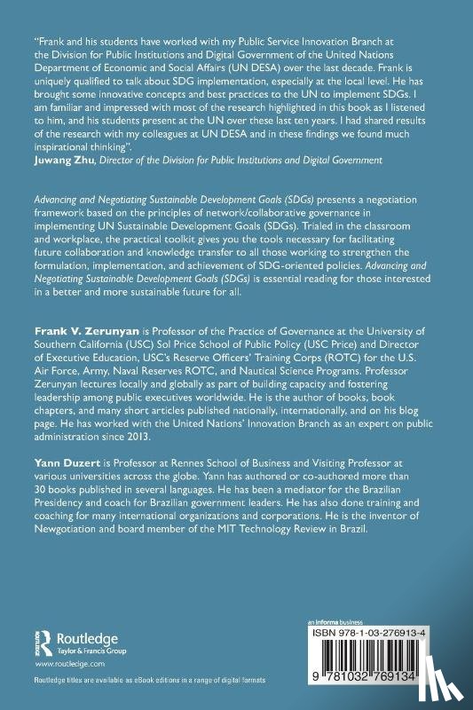 Zerunyan, Frank V., Duzert, Yann - Advancing and Negotiating Sustainable Development Goals (SDGs)