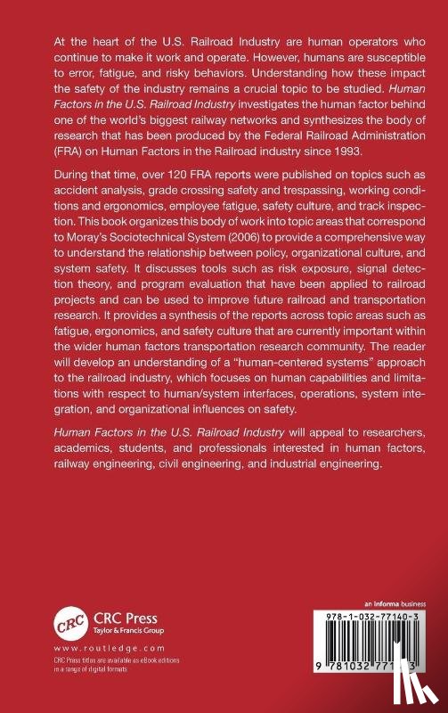 Raslear, Thomas G. - Human Factors in the U.S. Railroad Industry
