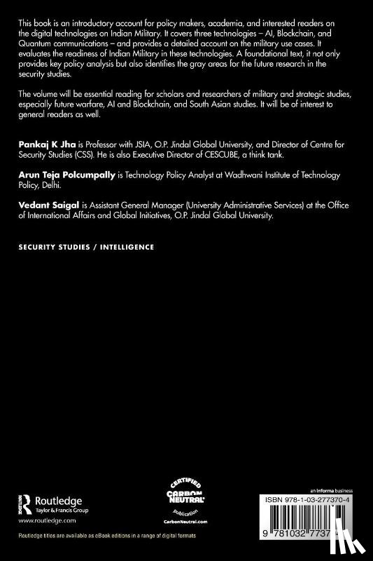  - Emerging Digital Technologies and India’s Security Sector