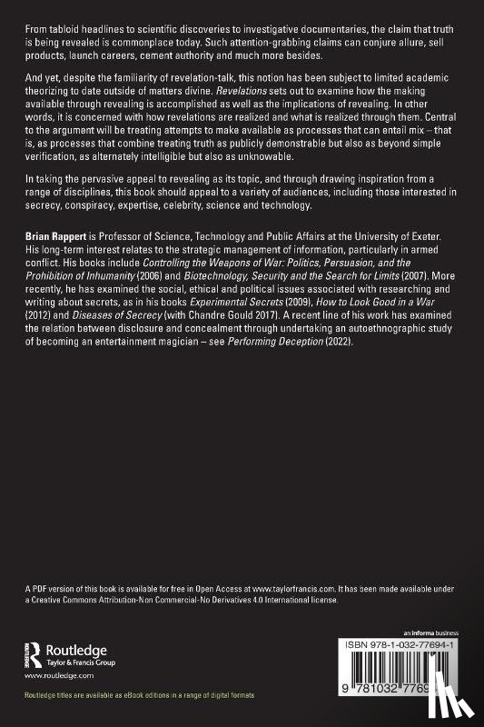 Rappert, Brian (University of Exeter - Revelations