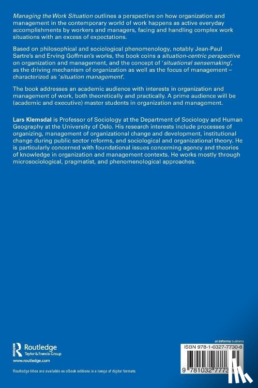 Klemsdal, Lars (University of Oslo - Managing the Work Situation