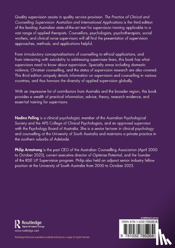  - The Practice of Clinical and Counselling Supervision