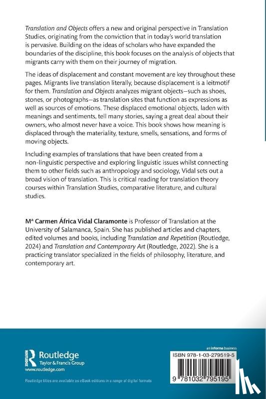 Vidal Claramonte, Mª Carmen Africa - Translation and Objects