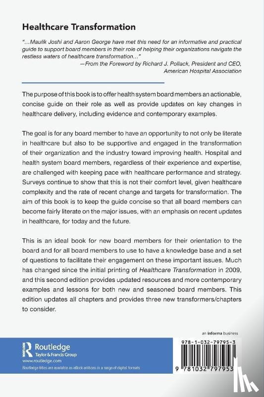 Joshi, Dr.P.H., George, DO - Healthcare Transformation
