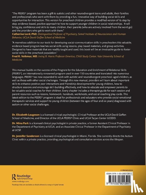 Laugeson, Elizabeth, Park, Mina, Sanderson, Jennifer - PEERS® for Preschoolers