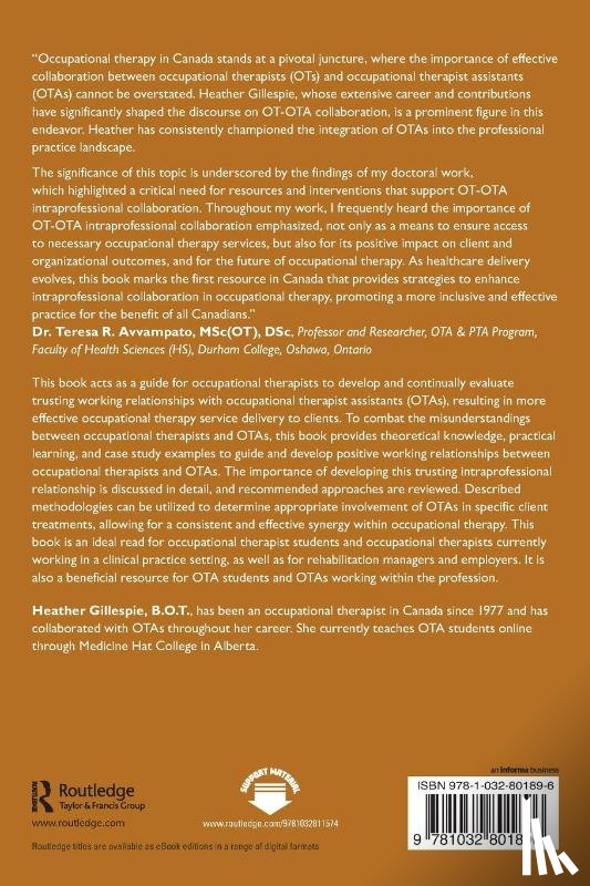 Gillespie, Heather - Optimal Collaboration for the Occupational Therapist and Occupational Therapist Assistant