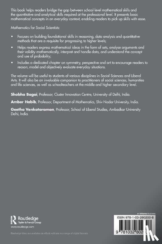 Bagai, Shobha, Habib, Amber, Venkataraman, Geetha - Mathematics for Social Scientists