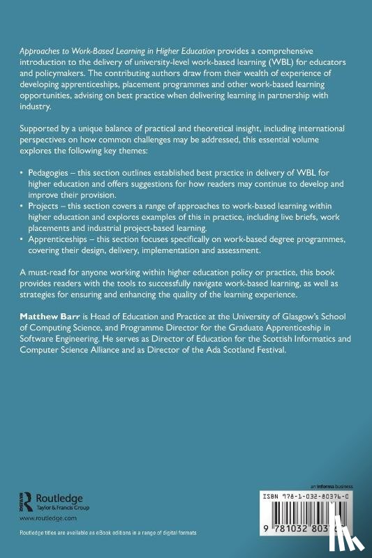  - Approaches to Work-Based Learning in Higher Education