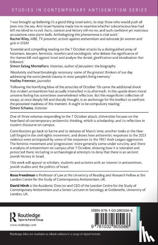  - Responses to 7 October: Universities