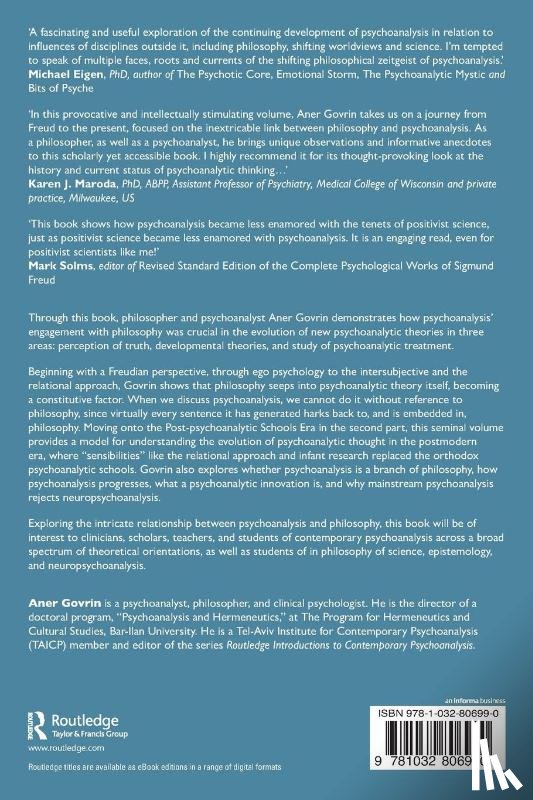 Govrin, Aner (Bar-Ilan University - How Philosophy Changed Psychoanalysis