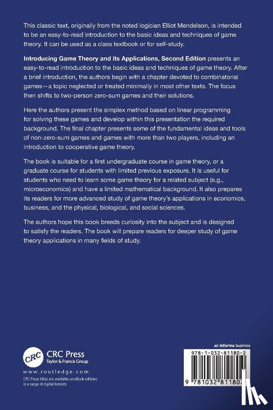 Mendelson, Elliott, Zwillinger, Daniel - Introducing Game Theory and its Applications
