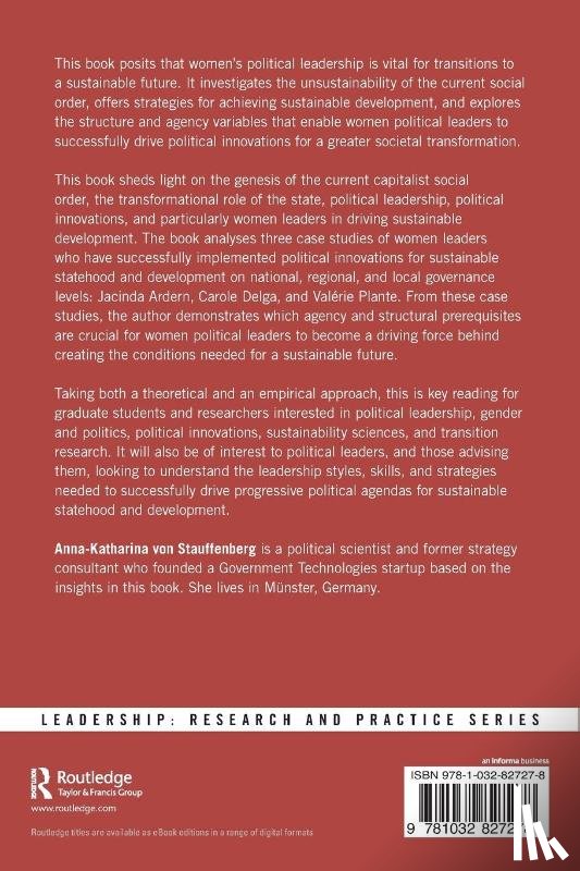 von Stauffenberg, Anna-Katharina (Independent Scholar - Women's Political Leadership for Sustainable Development