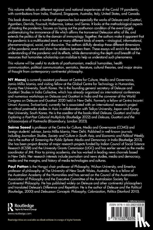  - Pandemic, Event, and the Immanence of Life