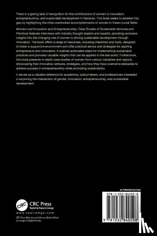  - Women-Led Innovation and Entrepreneurship