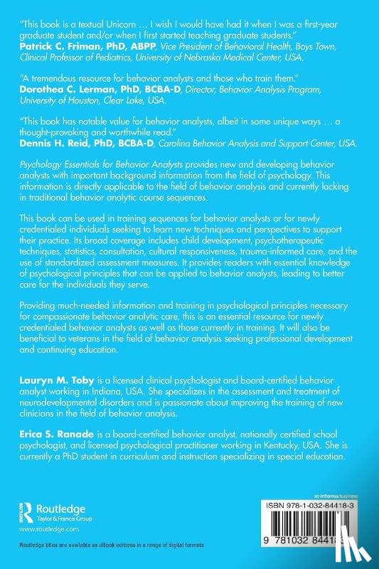 - Psychology Essentials for Behavior Analysts