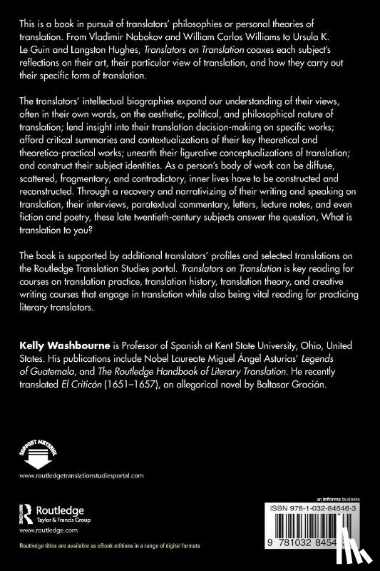 Washbourne, Kelly - Translators on Translation